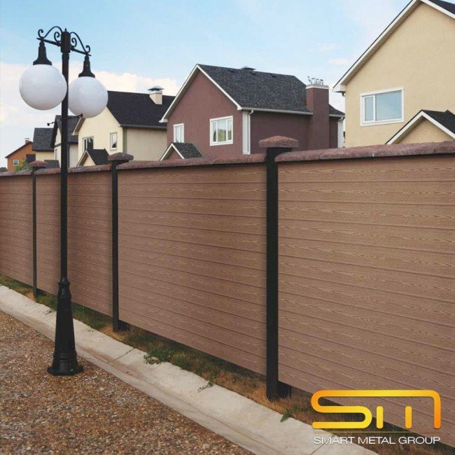 Composite wood fences, solid fence