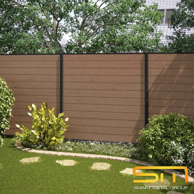 Composite wood fences, solid fence