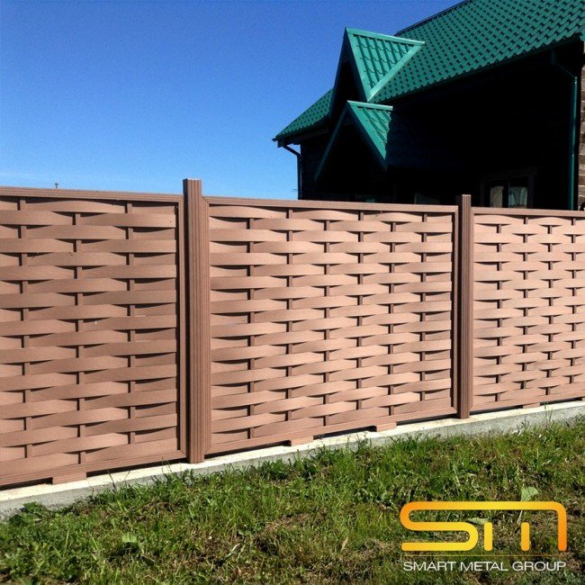 Composite wood fences, wicker fence