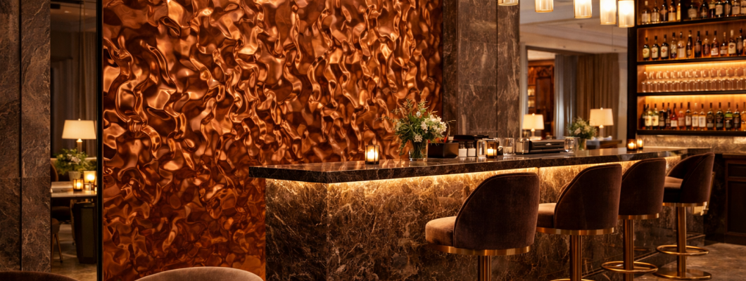 Неръждаема декоративна ламарина – стил, устойчивост и сигурна инвестиция