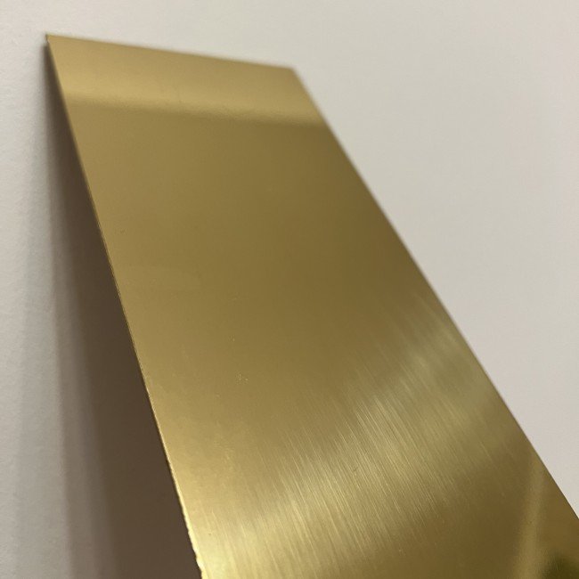 Polished brass sheet 1000x500x3 mm