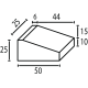 Бордюр Рампа тип Скосен 50х25х25 см
