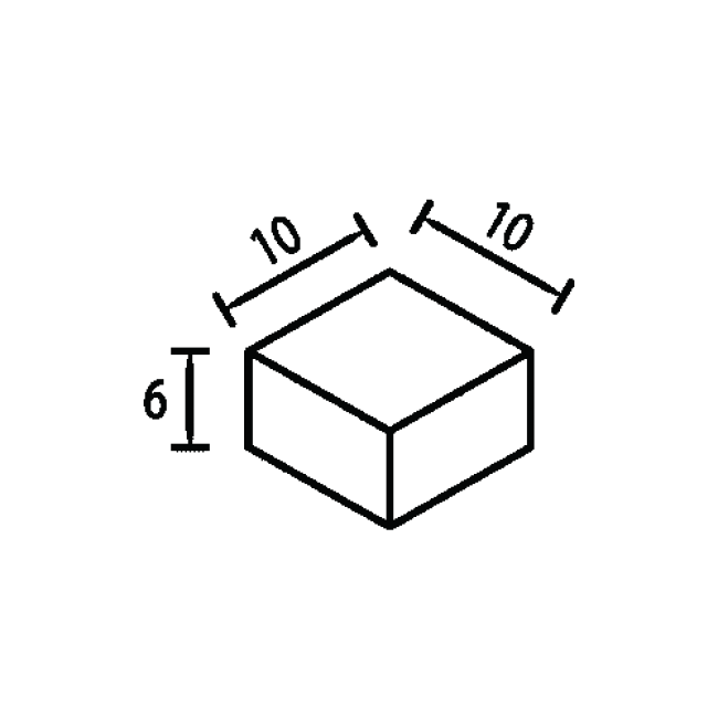 Паве тип Квадрат  10х10х6