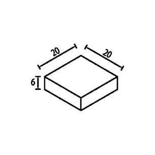 Паве тип Квадрат 20х20х6 см Паве тип Квадрат 20х20х6 см