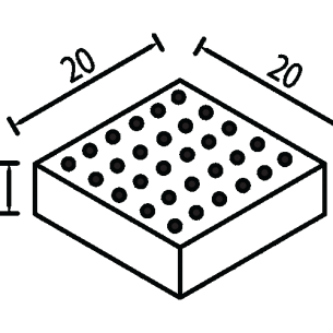 Паве тип Квадрат 20х20х6 см с релеф Паве тип Квадрат 20х20х6 см с релеф