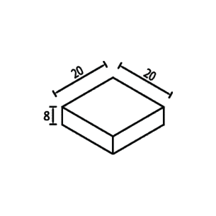 Паве тип Квадрат 20х20х8 см Паве тип Квадрат 20х20х8 см