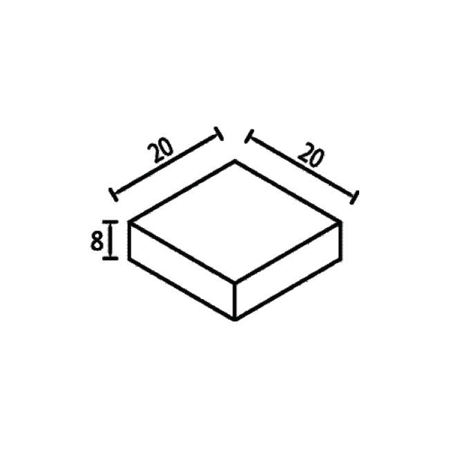 Pavong type Square 20х20х8