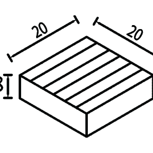 Паве тип Квадрат 20х20х6 см с линии Паве тип Квадрат 20х20х6 см с линии