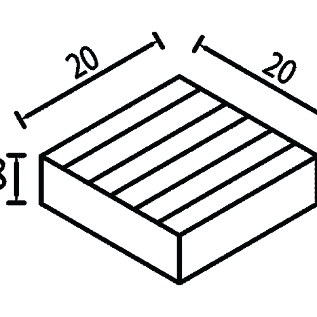 Paving type Square 20х20х6 см с линии