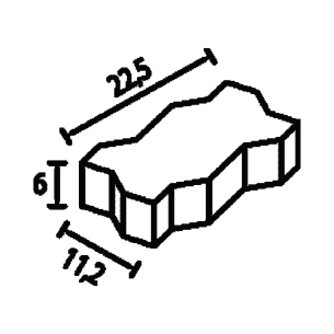 Паве тип Вълна 22,5х11,2х6 см Паве тип Вълна 22,5х11,2х6 см