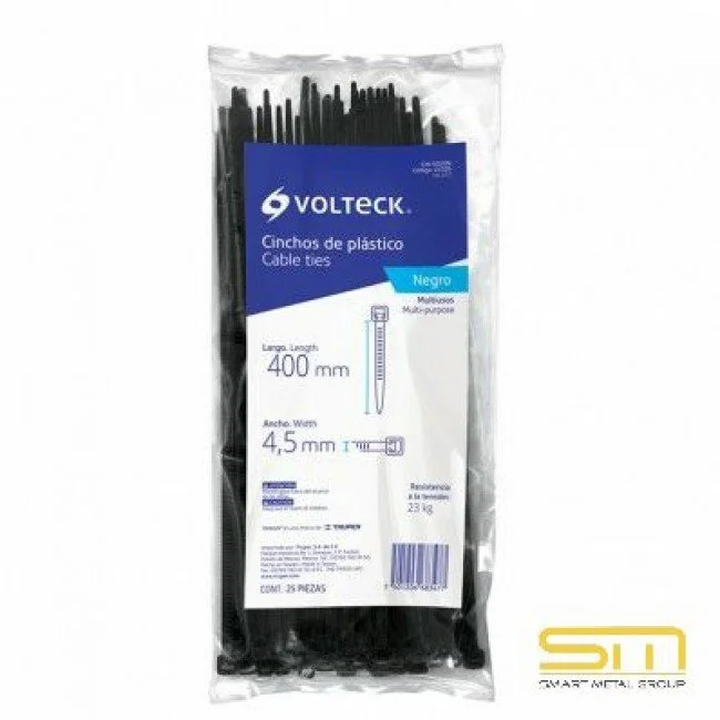 VOLTECH ХОМУТ ПЛАСТИКОВЫЙ ЧЕРНЫЙ - 4,5 ММ Х 40 СМ - ДО 23 КГ KR0034 VOLTECH ХОМУТ ПЛАСТИКОВЫЙ ЧЕРНЫЙ - 4,5 ММ Х 40 СМ - ДО 23 КГ KR0034