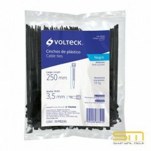 VOLTECH ХОМУТ ПЛАСТИКОВЫЙ ЧЕРНЫЙ - 3,5 ММ Х 25 СМ - ДО 18 КГ KR0039 VOLTECH ХОМУТ ПЛАСТИКОВЫЙ ЧЕРНЫЙ - 3,5 ММ Х 25 СМ - ДО 18 КГ KR0039