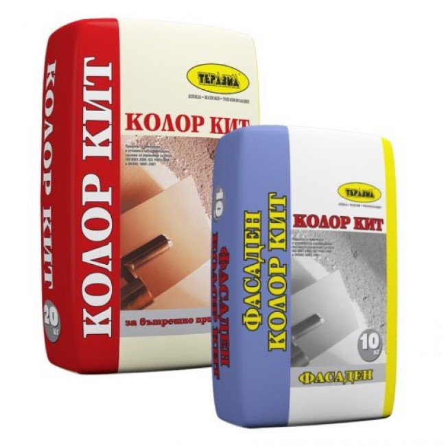 Фасаден Колор кит – фини шпакловки 5кг. Фасаден Колор кит – фини шпакловки 5кг.