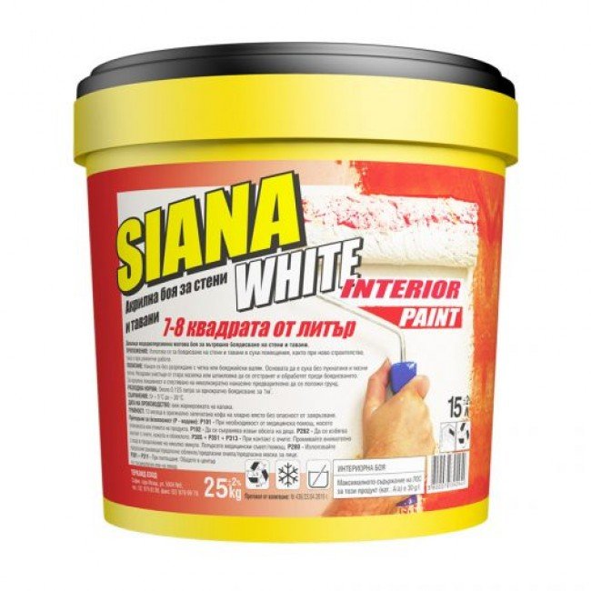 Siana - acrylic paint for interior use 5kg.