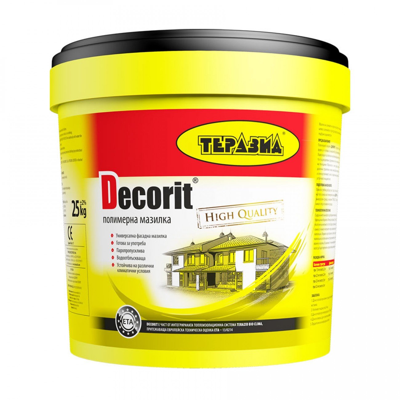 Decorit – готова пастообразна полимерна мазилка B