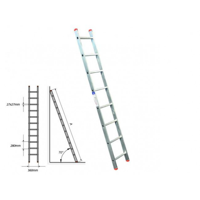 Професионални алуминиеви стълби-еднораменни профи