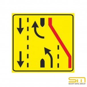 Пътен знак Ж16 – Преминаване в платното за насрещно движение