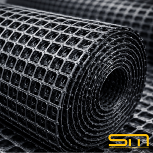 ГЕОМРЕЖА ЗА ЗЕМНА МАСА АРМИРАЩА ролка 3.95х50 м. клетка / растер 39х39 30х30 kN/m 