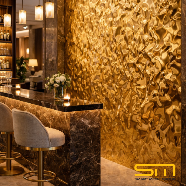 Stainless Decorative Sheet – Gold 1000 × 2000 × 0.5 mm | AISI 430