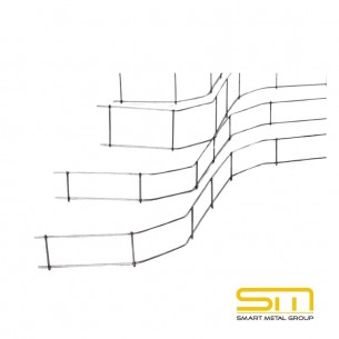 Метален фиксатор за плоча - тип змия - 12 см x 2 метра  (цена за пачка 25 бр.)