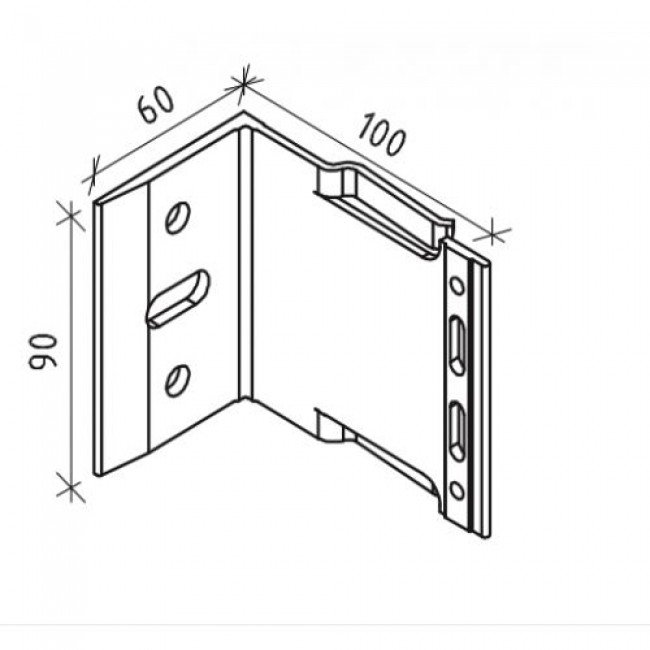 Алюминиевая консоль 100x90