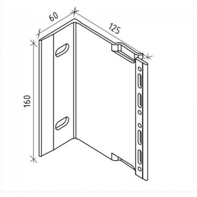 Алюминиевая консоль 125x160