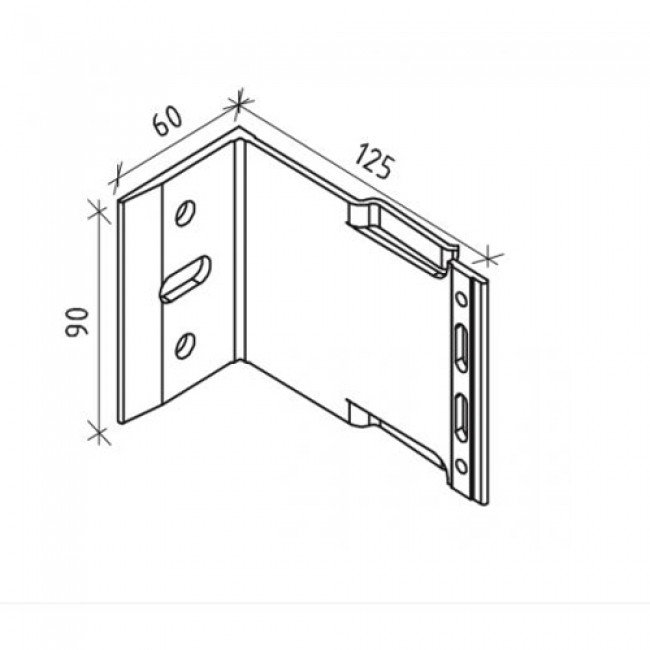 Алюминиевая консоль 125x90