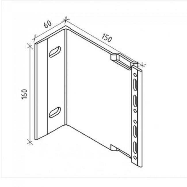 Алюминиевая консоль 150x160