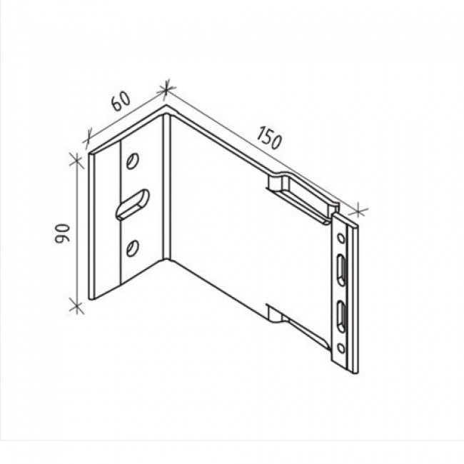 Алюминиевая консоль 150x90