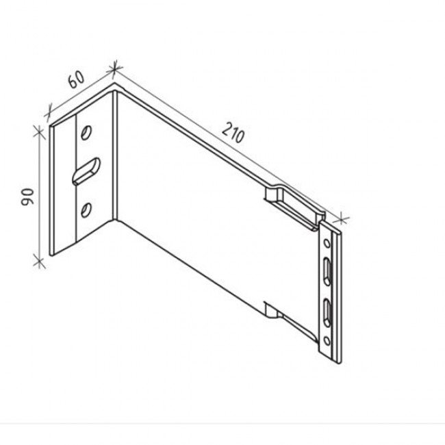 Алюминиевая консоль 210x90