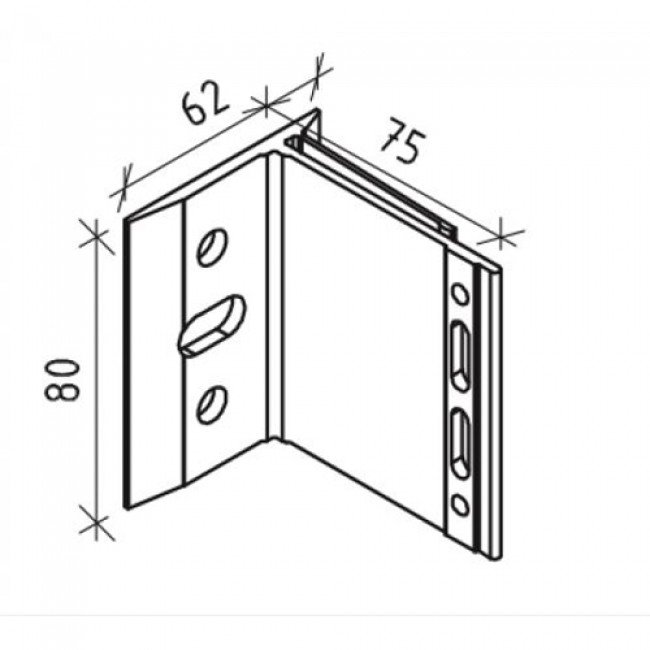 Алюминиевая консоль 75x80