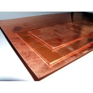 Copper sheet 1000x2000 mm soft