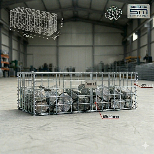 Electrowelded Gabion 200х50х50cm f3 50х50mm