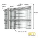 Оградно пано 3D PVC RAL7016 150х250см (око 50х150мм) Ф4.3 Оградно пано 3D PVC RAL7016 150х250см (око 50х150мм) Ф4.3