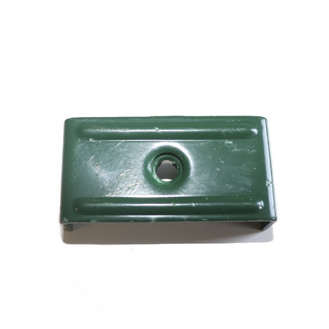 Метален фиксатор за оградни пана F60 мм зелен