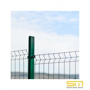 Колонка поцинкована 50х50 Н-3,70м с планка + тапа 