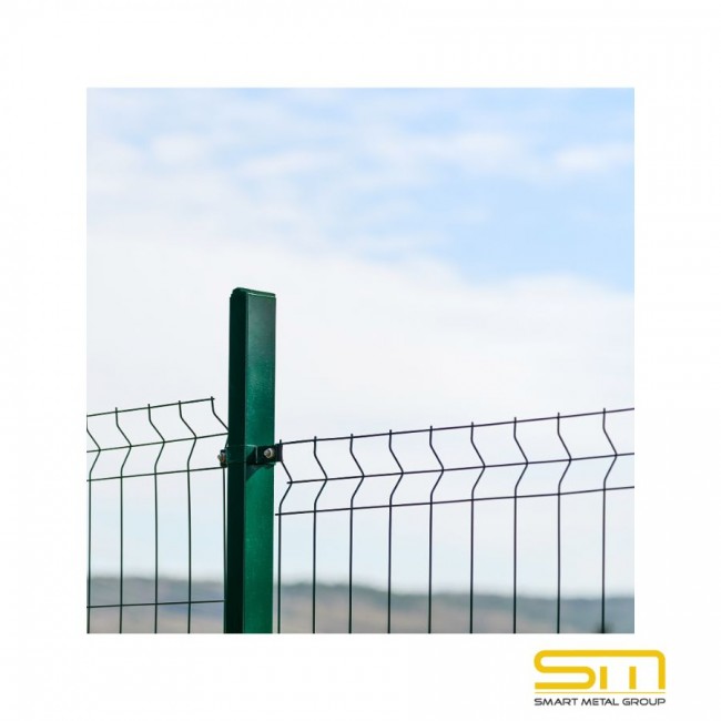 Coloană galvanizată 50x50 H-3,70m cu bară + fișă 