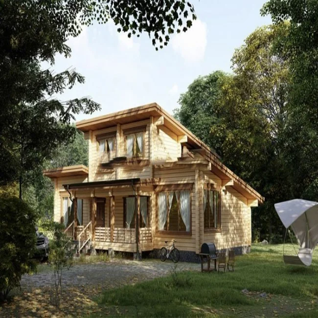 Wooden house with garage Wooden house with garage
