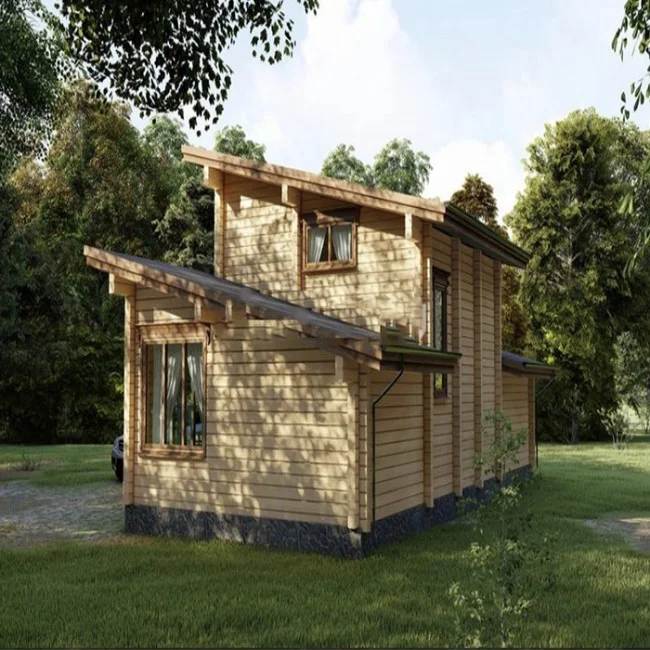 Wooden house with garage Wooden house with garage