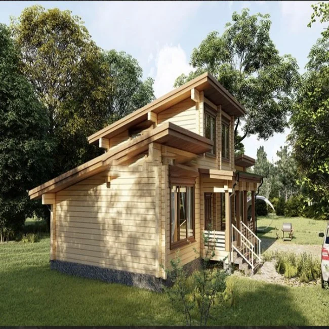 Wooden house with garage Wooden house with garage