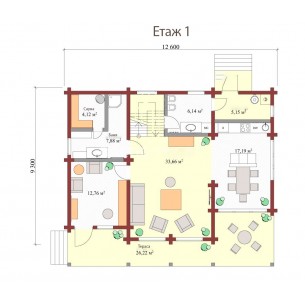 Casă din lemn model KB002