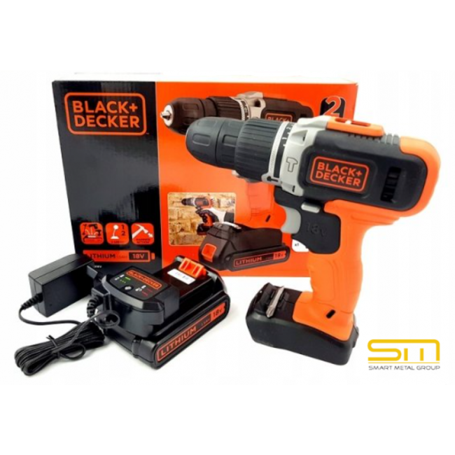 Ударный шуруповерт 18V BLACK + DECKER