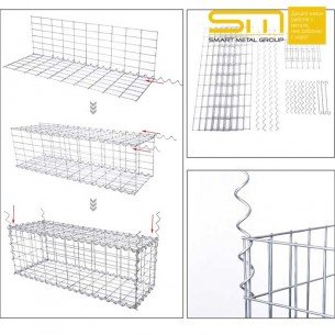 Електрозаварен габион за пейка 100x50х50см ø4 50х100мм