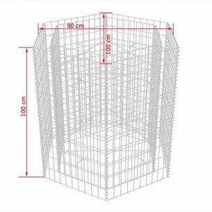 Габион саксия 100x90x100см. ф4мм.