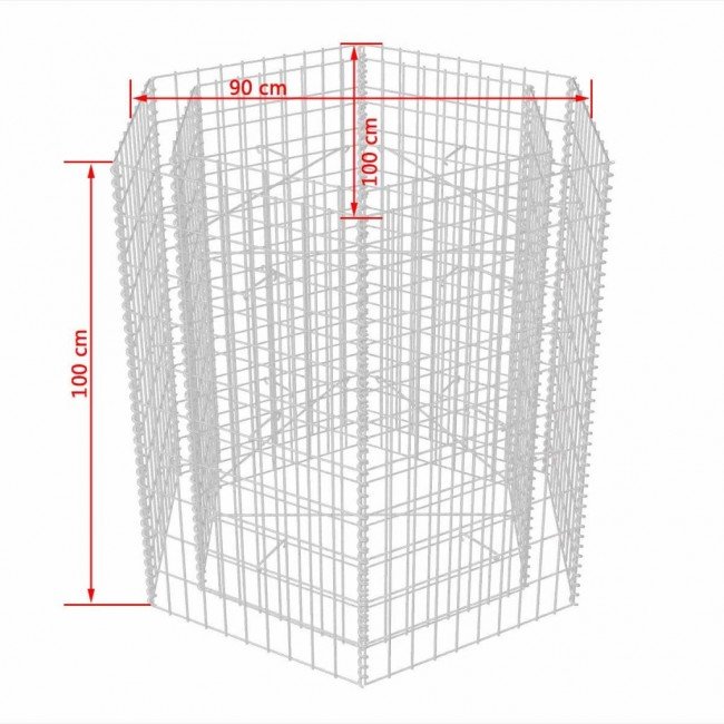 Gabion pot 100x90x100cm. ф4mm.