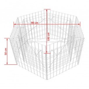 Габион саксия 100x90x50см. ф4мм.