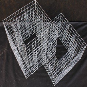Габион цветарник квадрат XXL 120x90x45см. ф4мм. Габион цветарник квадрат XXL 120x90x45см. ф4мм.