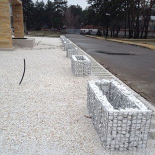 Габион цветник прямоугольник XL - 45x140x45см. ф4мм.