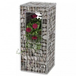 Gabion pillar with a hole for a basket 50x50x120 cm ø3 mm