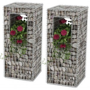 Gabion pole-basket PACKAGE of 2 pieces, 50x50x120cm ø3mm